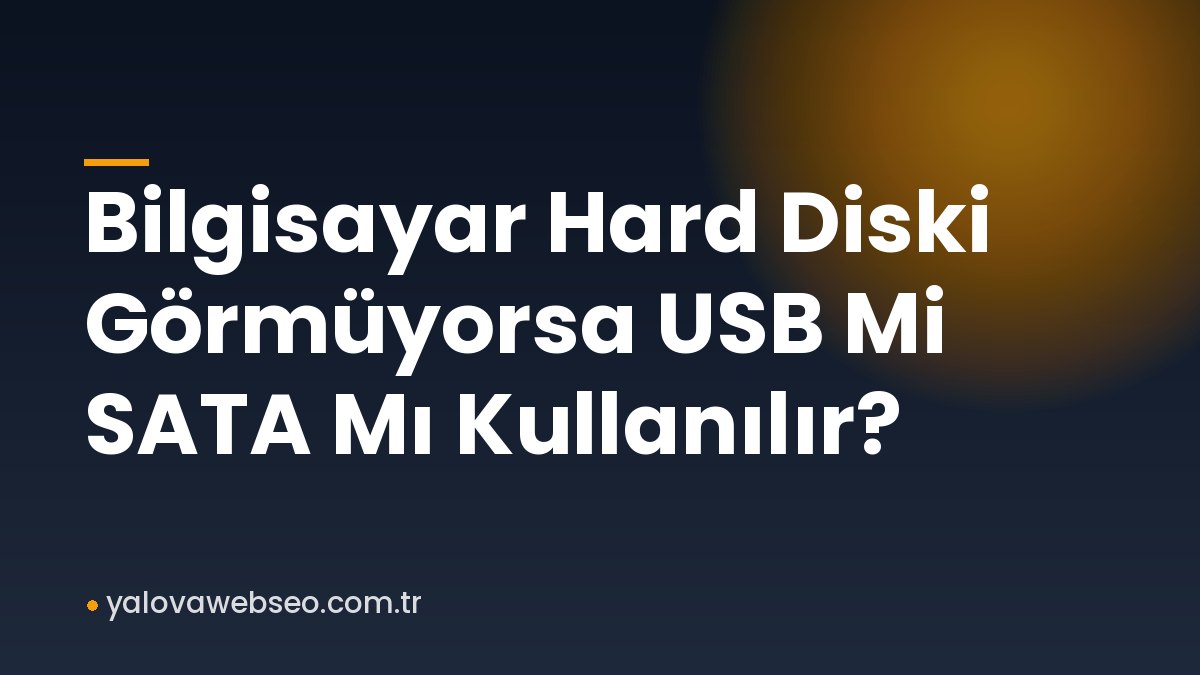 Bilgisayar Hard Diski Görmüyorsa USB Mi SATA Mı Kullanılır?
