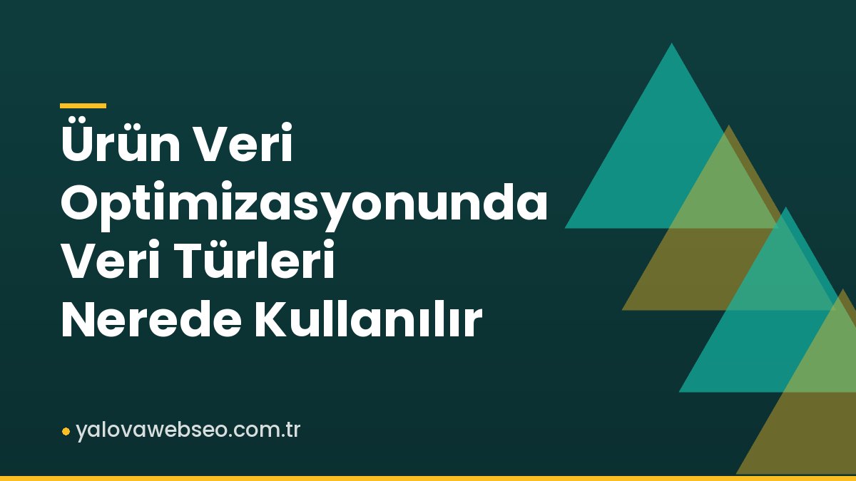 Ürün Veri Optimizasyonunda Veri Türleri Nerede Kullanılır